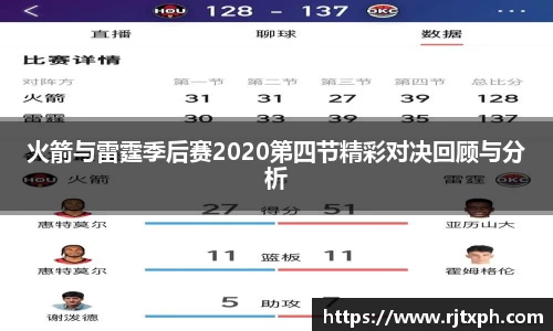 火箭与雷霆季后赛2020第四节精彩对决回顾与分析